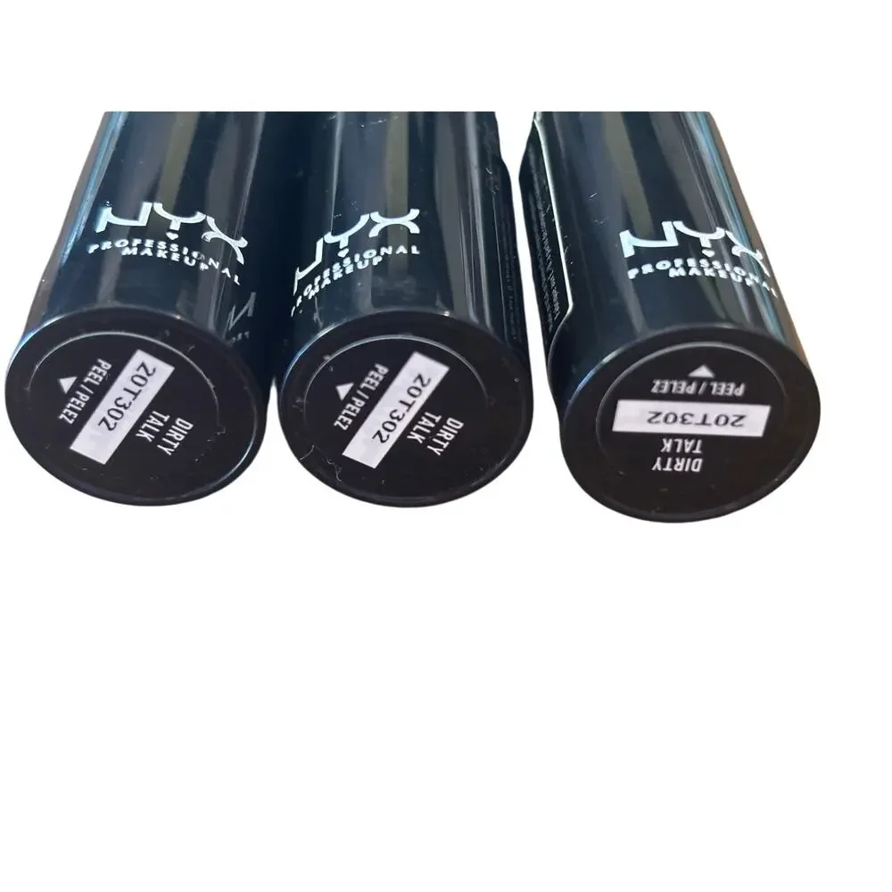 NYX Professional Makeup Matte Lipstick Dirty Talk 20T30Z Vibrant Pink Lot‎ of 3